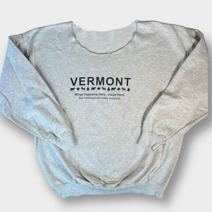 Vermont (XL) Sweatshirt Custom Neckline Heather Grey